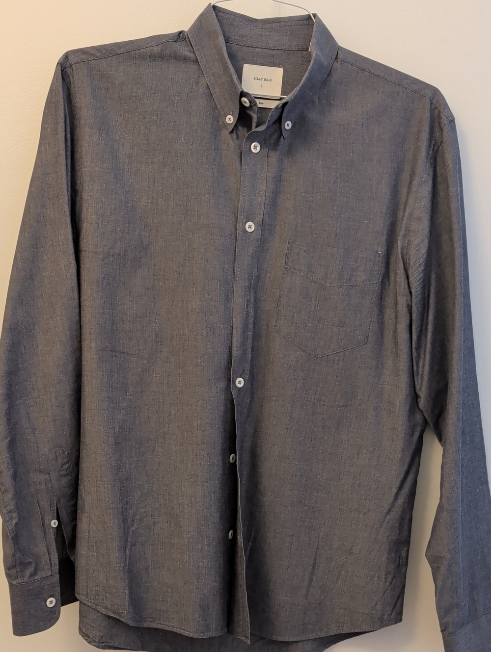 Billy Reid Charcoal Button-Down Shirt